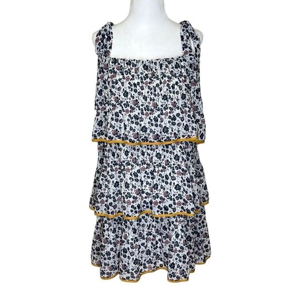 Tularosa - “Gloria” Tiered Flounce Dress in “Malibu Floral” - Size L, Multi - Picture 5 of 16